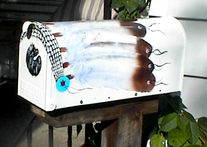 Indian Head Dress Mailbox
