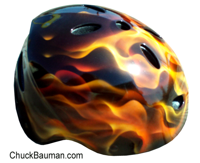 flames helmet right side
