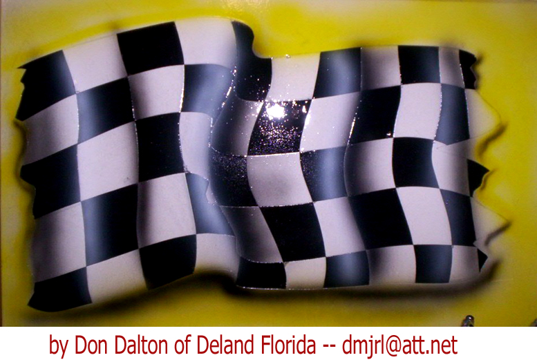 airbrushed checkered flag by Don Dalton