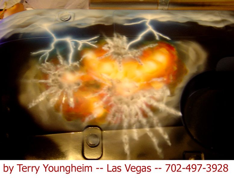 airbrushed lightning explosion effects by Terry Youngheim
