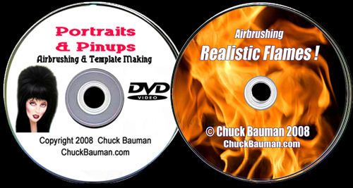 Portraits/Pinups DVD and Real Flames Airbrushing DVD