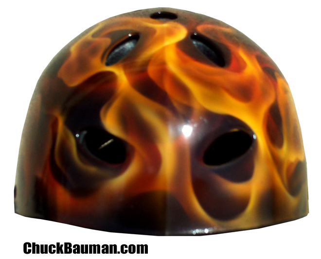 Real Flames airbrushed helmet