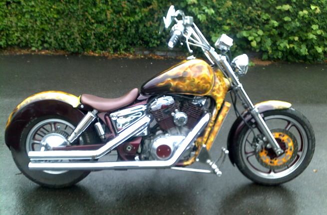 Realistic Flames Bike