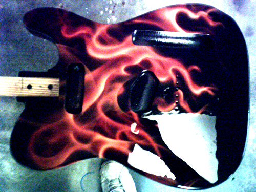 true fire flames guitar photo 2