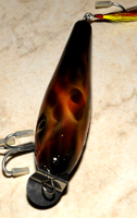 True Fire Flames Airbrushed Fishing Lure by Rob Steffan