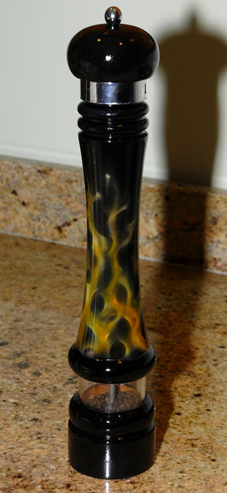 True Fire Flames on a pepper grinder by Rob Steffan