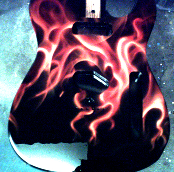 Real Flames True Fire Flames Guitar By JR and Chrystal Garrett of Panama City Photo 1
