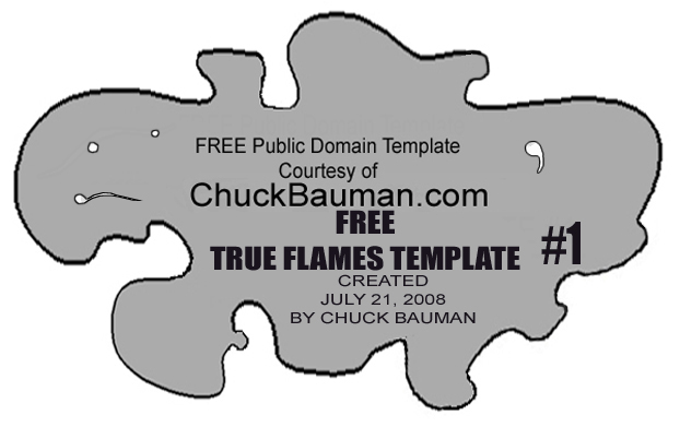 FREE TRUE FIRE REALISTIC Flames Stencil Template-1