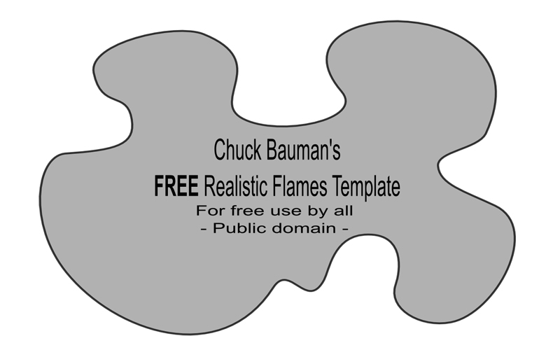 Realistic Flames Stencil Template-2