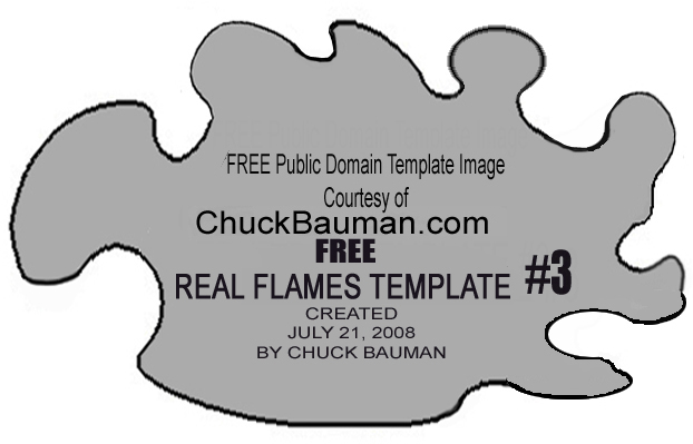 FREE TRUE FIRE Flames Stencil Template-3