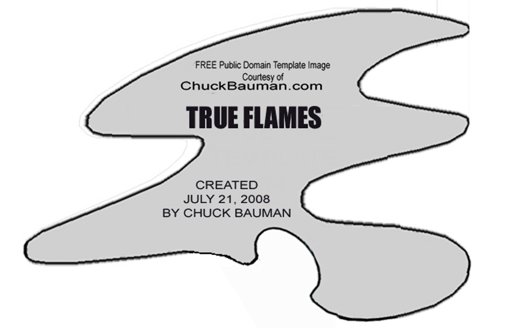 FREE TRUE FIRE Flames Stencil Template-4