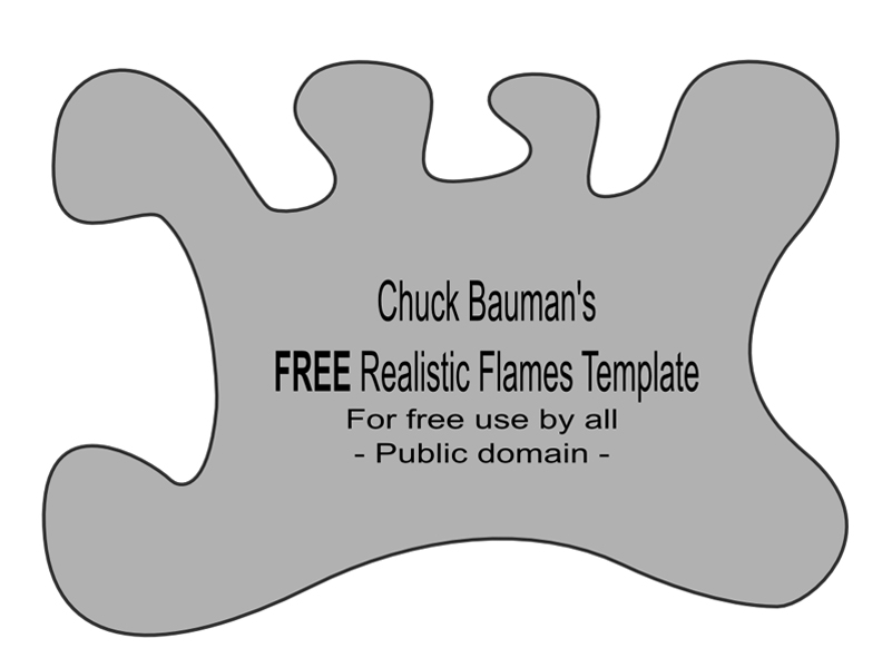 FREE Realistic Flames Stencil Template-5