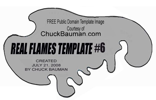 FREE Stencil Template Number 5 for True Fire Realistic Flames Airbrush Paint 