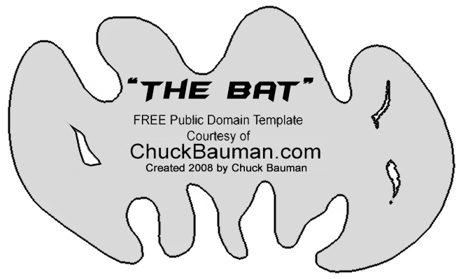 FREE Realistic Flames Stencil Template-8 The Bat Template