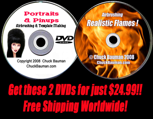 Portraits/Pinups DVD and Skull/Flames DVD